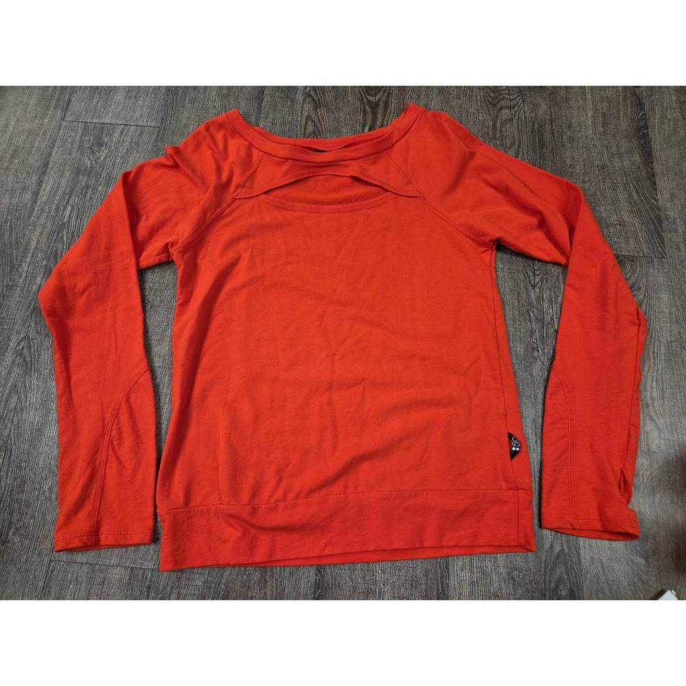 SplitsFiftyNine 59 Red Orange Long Sleeve Athletic Shirt Made in USA Size Large